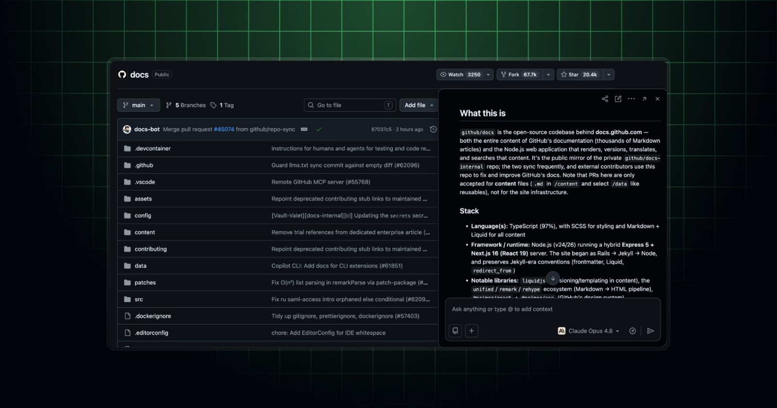 Ask Copilot for a repository overview - GitHub Changelog