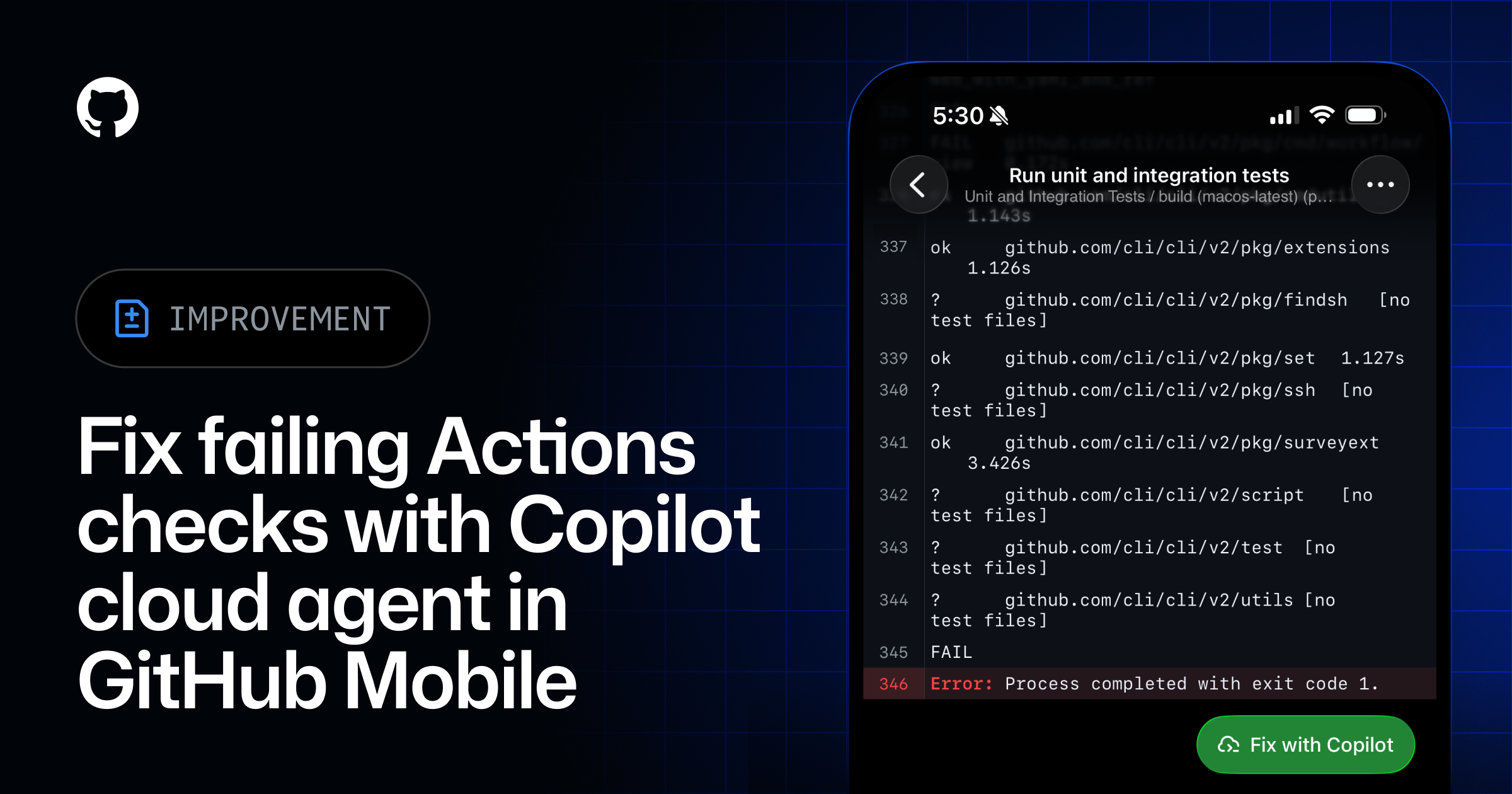 GitHub Mobile: Fix failing Actions checks with Copilot cloud agent