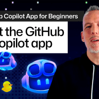 Header image with Copilot imagery and the words 'Meet the GitHub Copilot app'