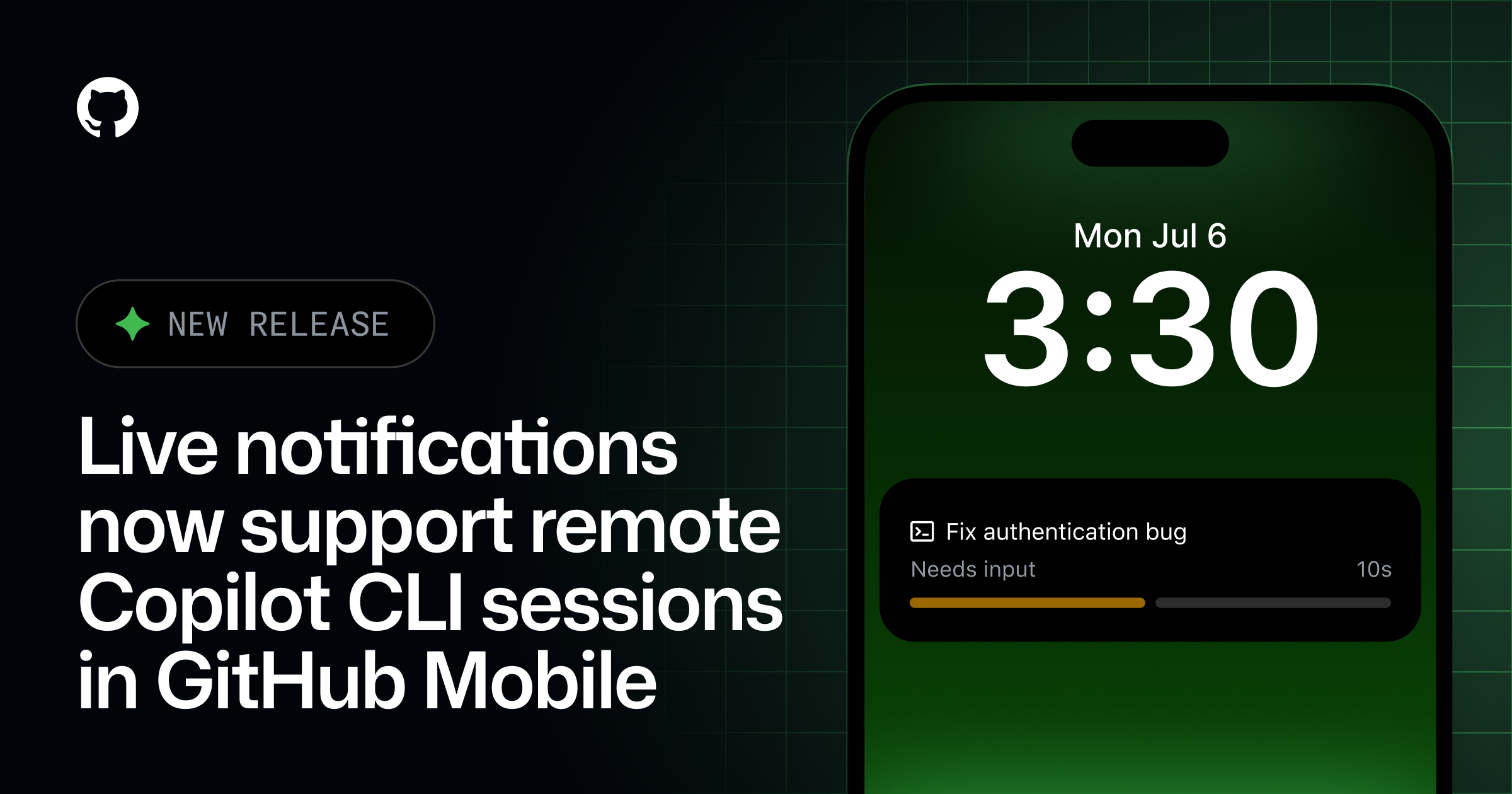 GitHub Mobile: Live notifications for Copilot CLI sessions