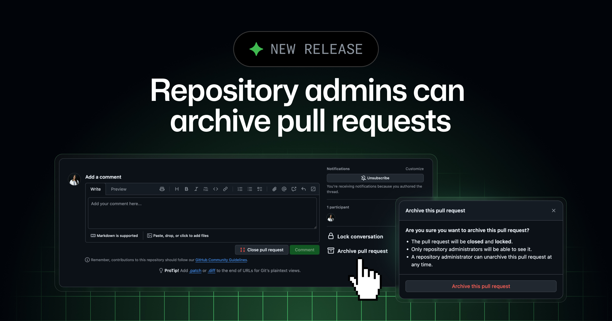 Repository admins can archive pull requests - GitHub Changelog