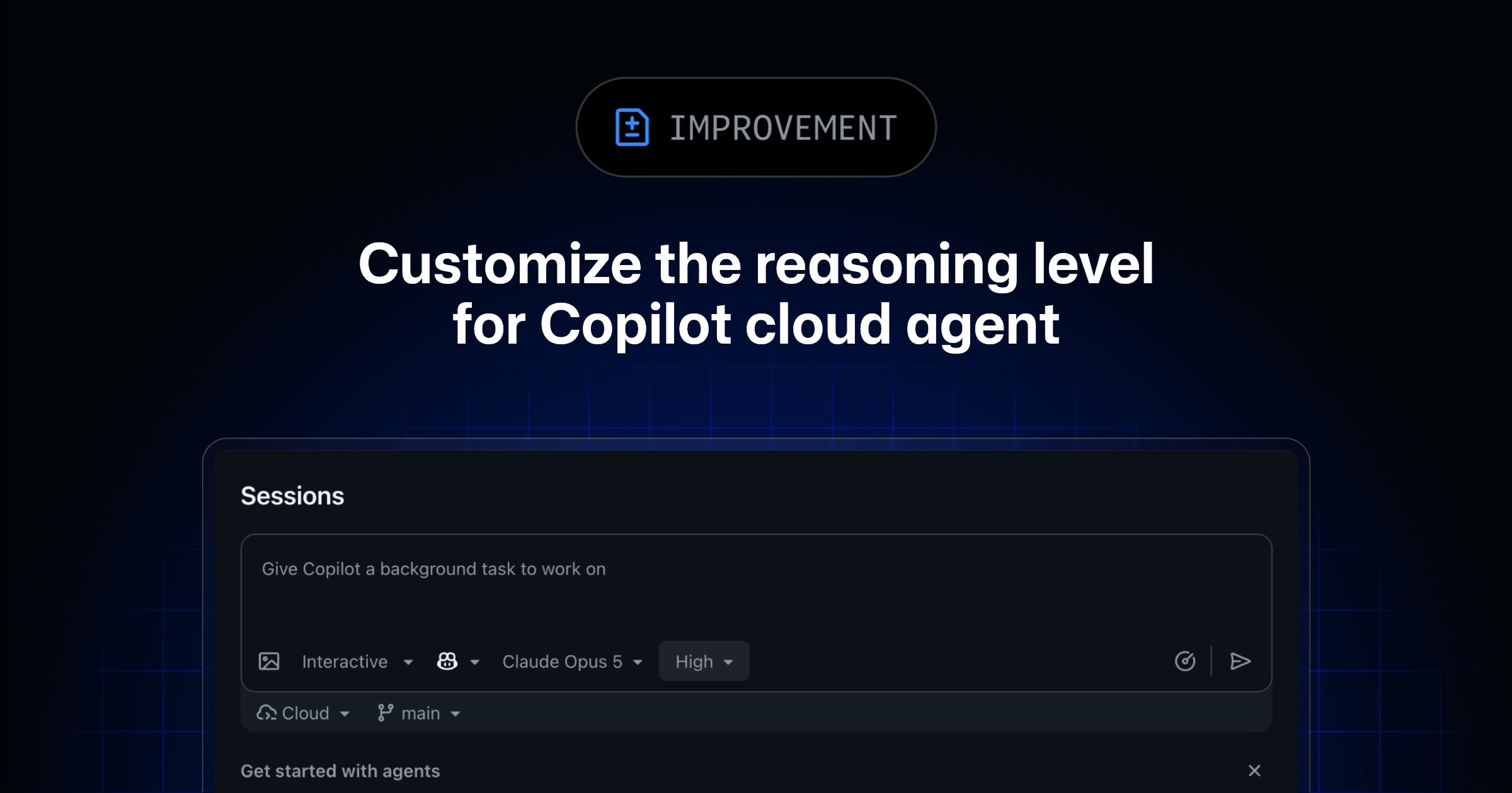 Customize the reasoning level for Copilot cloud agent