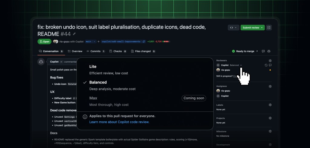 Copilot code review effort levels are generally available - GitHub ...