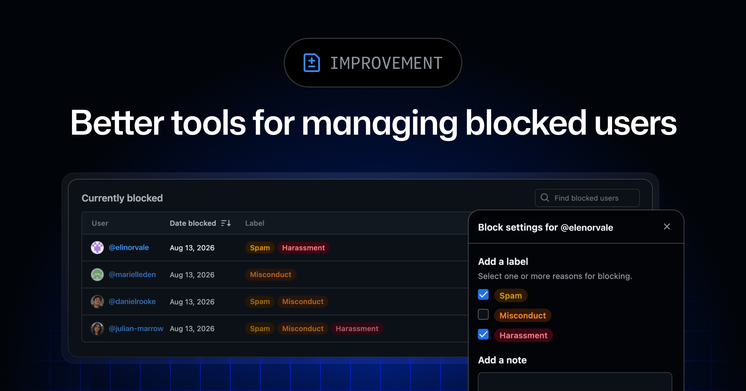 GitHub Overhauls Blocked-User Tools with Search, Sorting, and Pagination