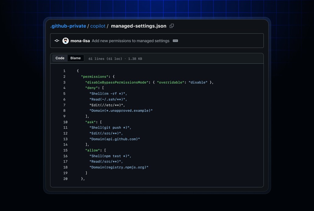 Enterprise managed permissions for GitHub Copilot agent operations ...