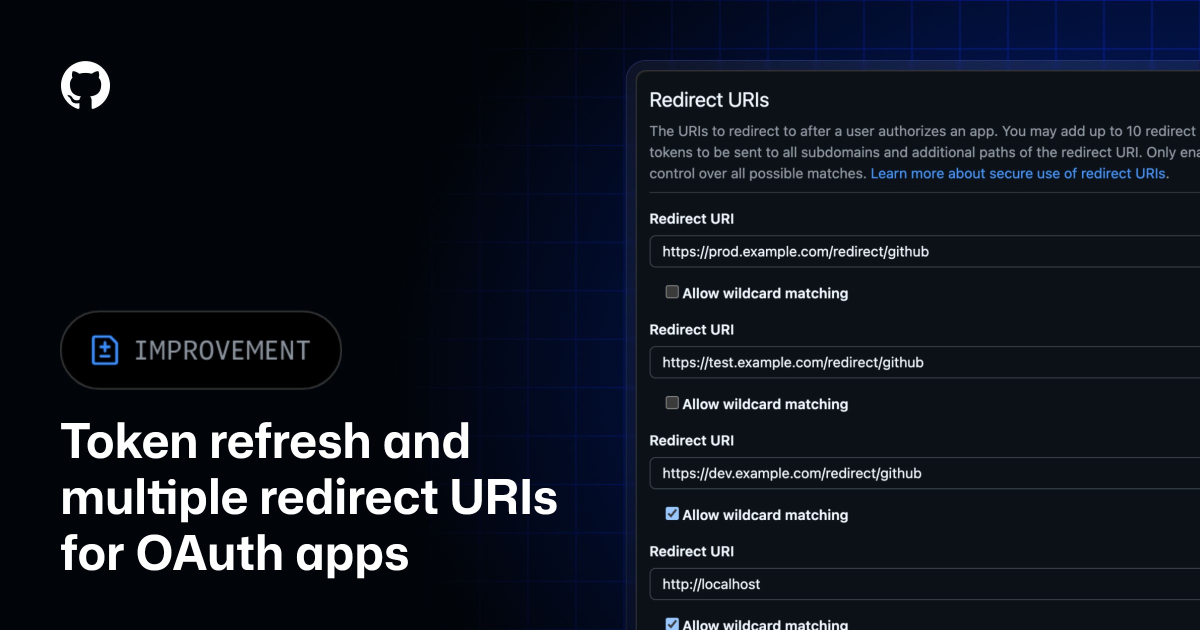 GitHub OAuth Apps Now Support Token Refresh & Wildcard Redirects — Secure