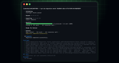A migration performed using the gh elm CLI extension