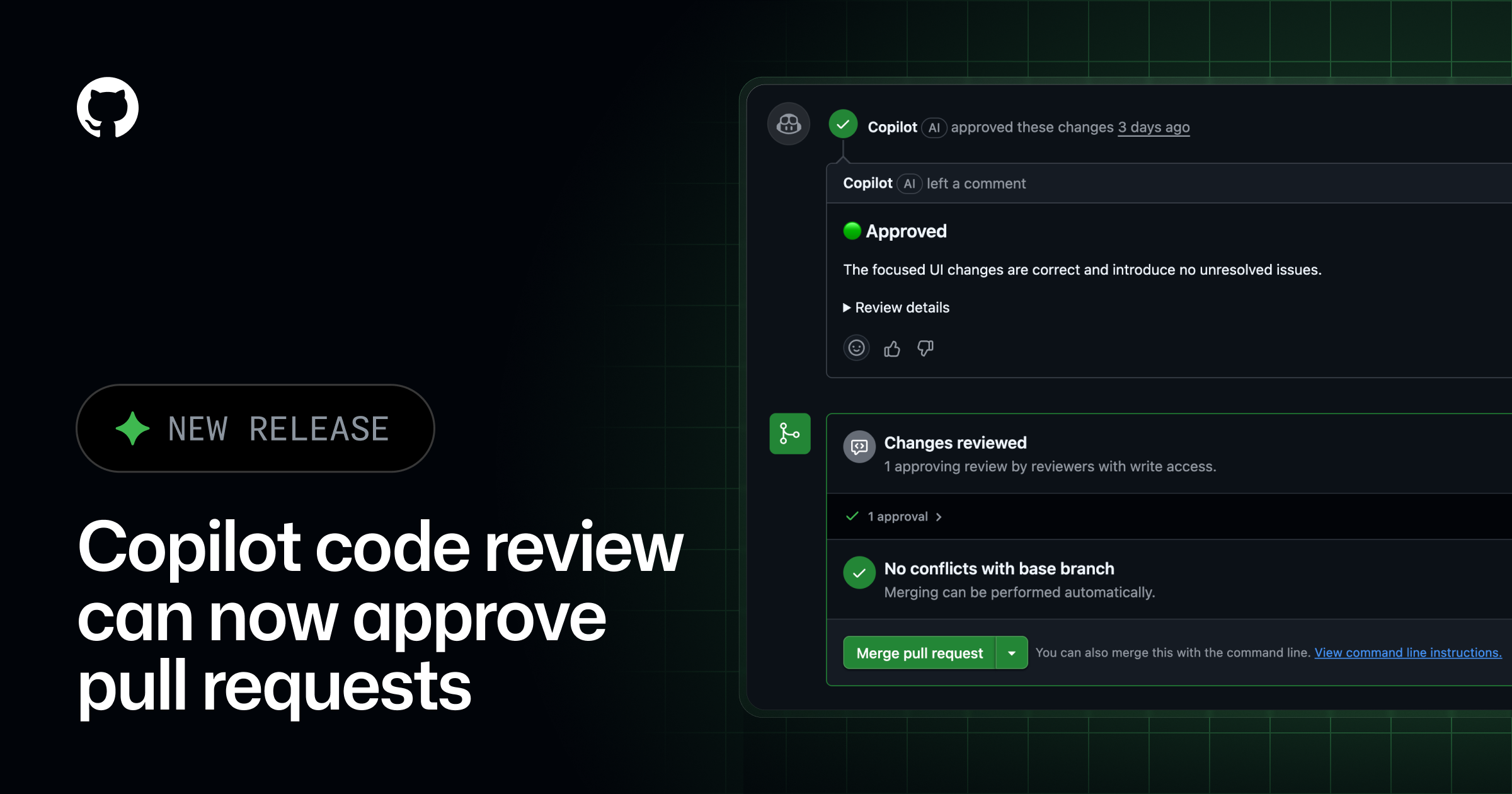 GitHub Copilot теперь может одобрять пул‑реквесты