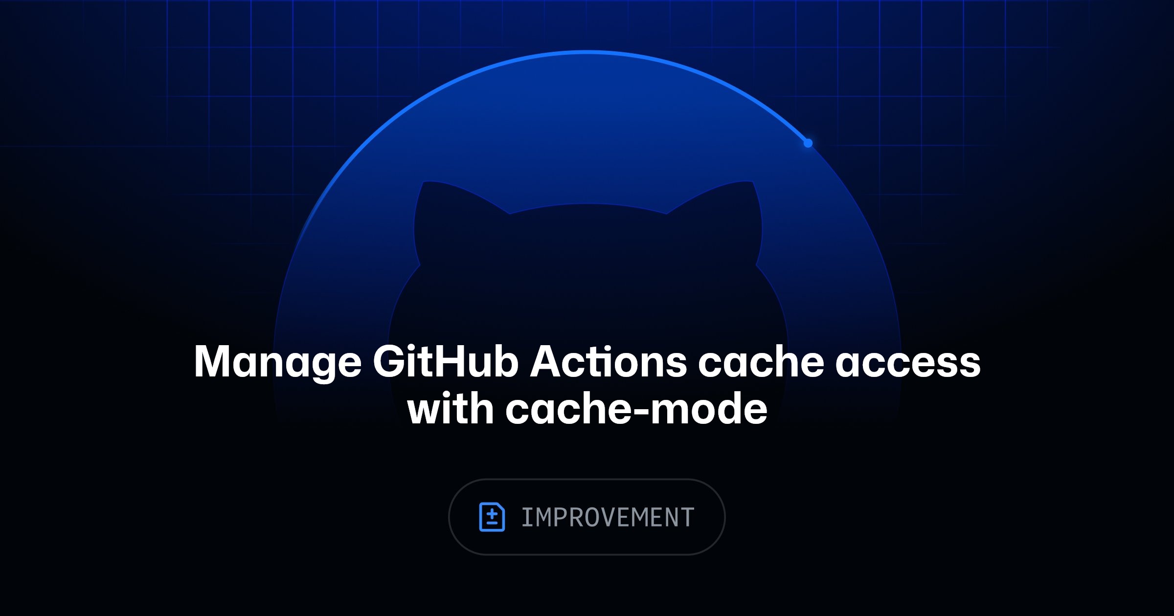 Header illustration for the GitHub Actions cache-mode changelog entry