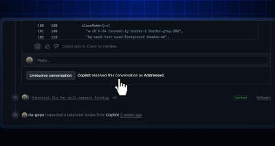 Note on Copilot review comment stating that Copilot resolved that comment