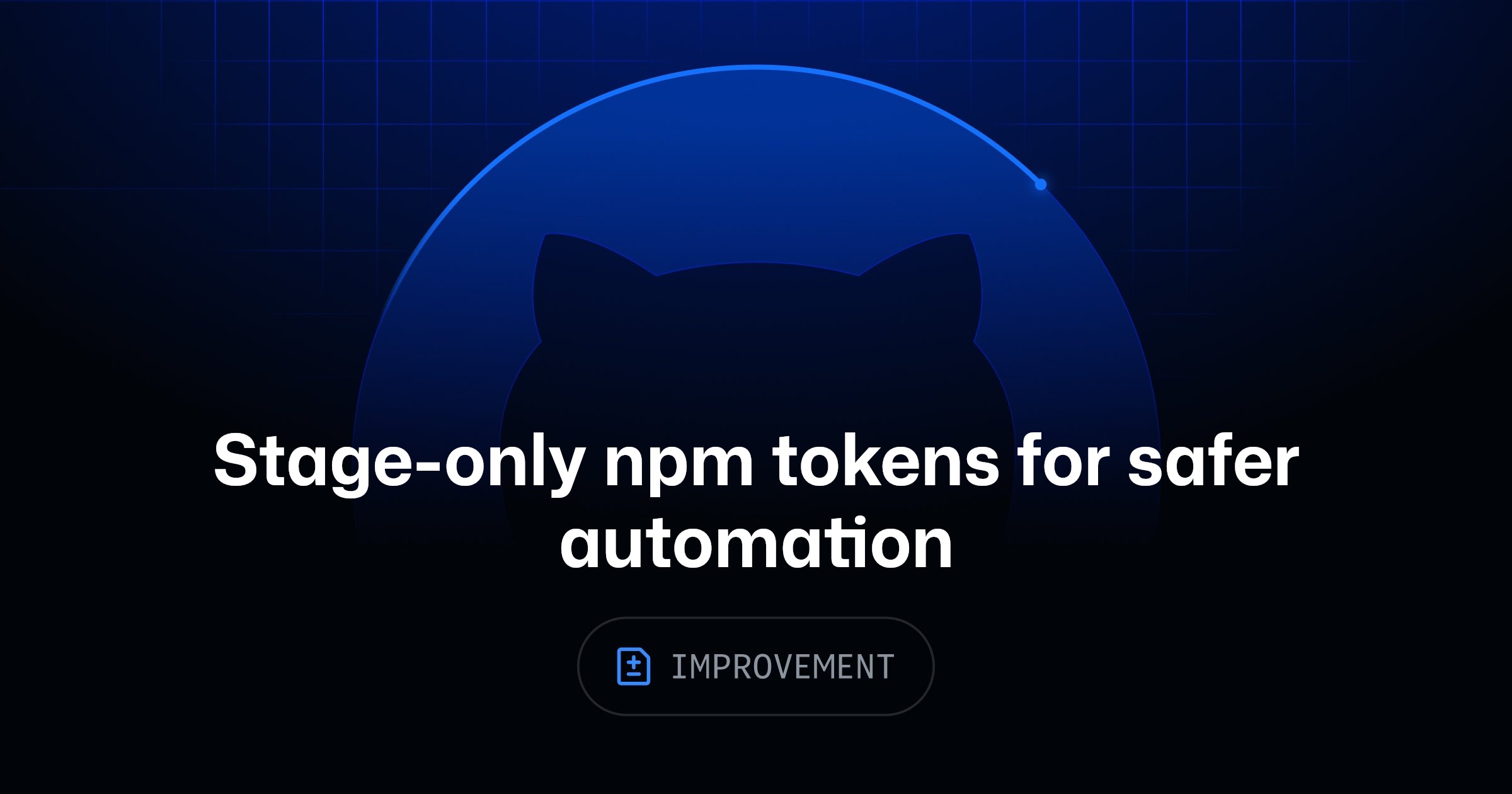 GitHub changelog header image for stage-only npm tokens