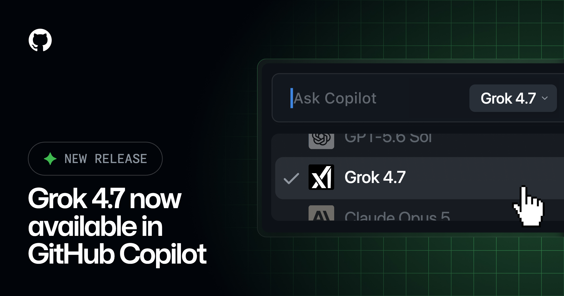 Grok 4.7 is now available in GitHub Copilot