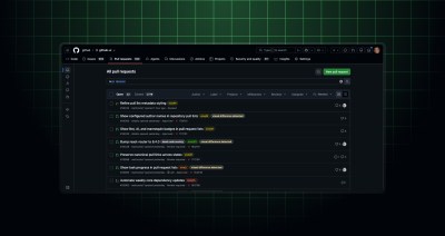 screen shot showing the new repository-level pulls page filtered to show a subset of pull requests
