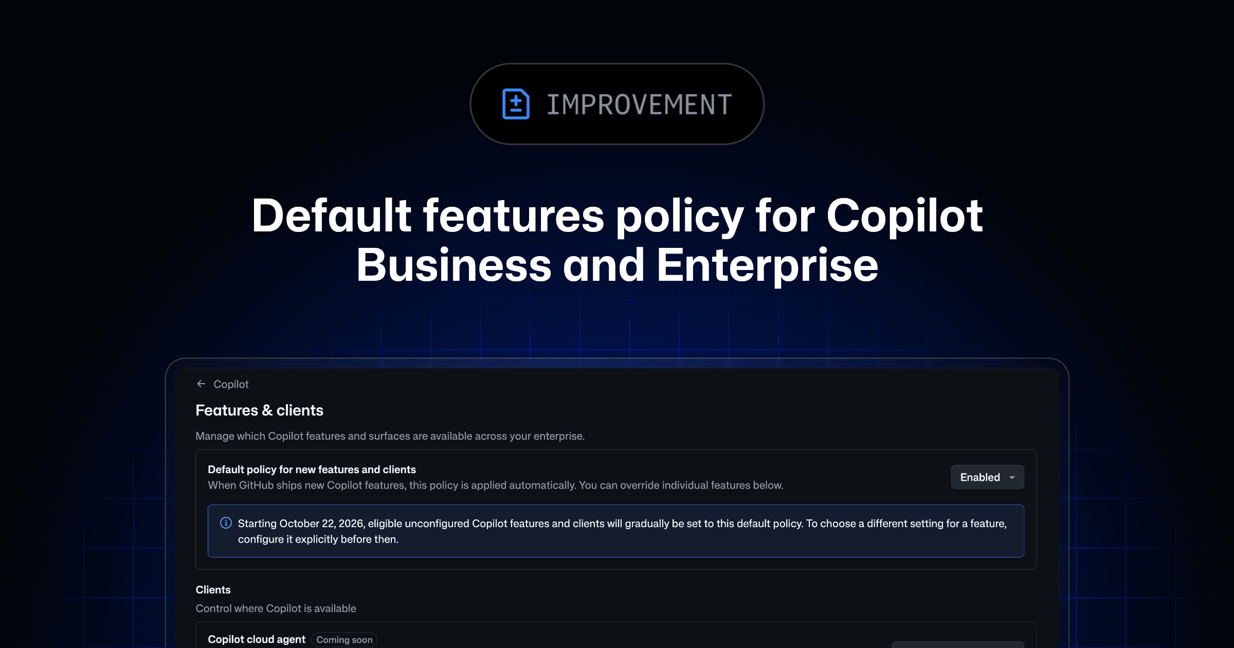 Default Enablement of Copilot Features for Copilot Business and Enterprise