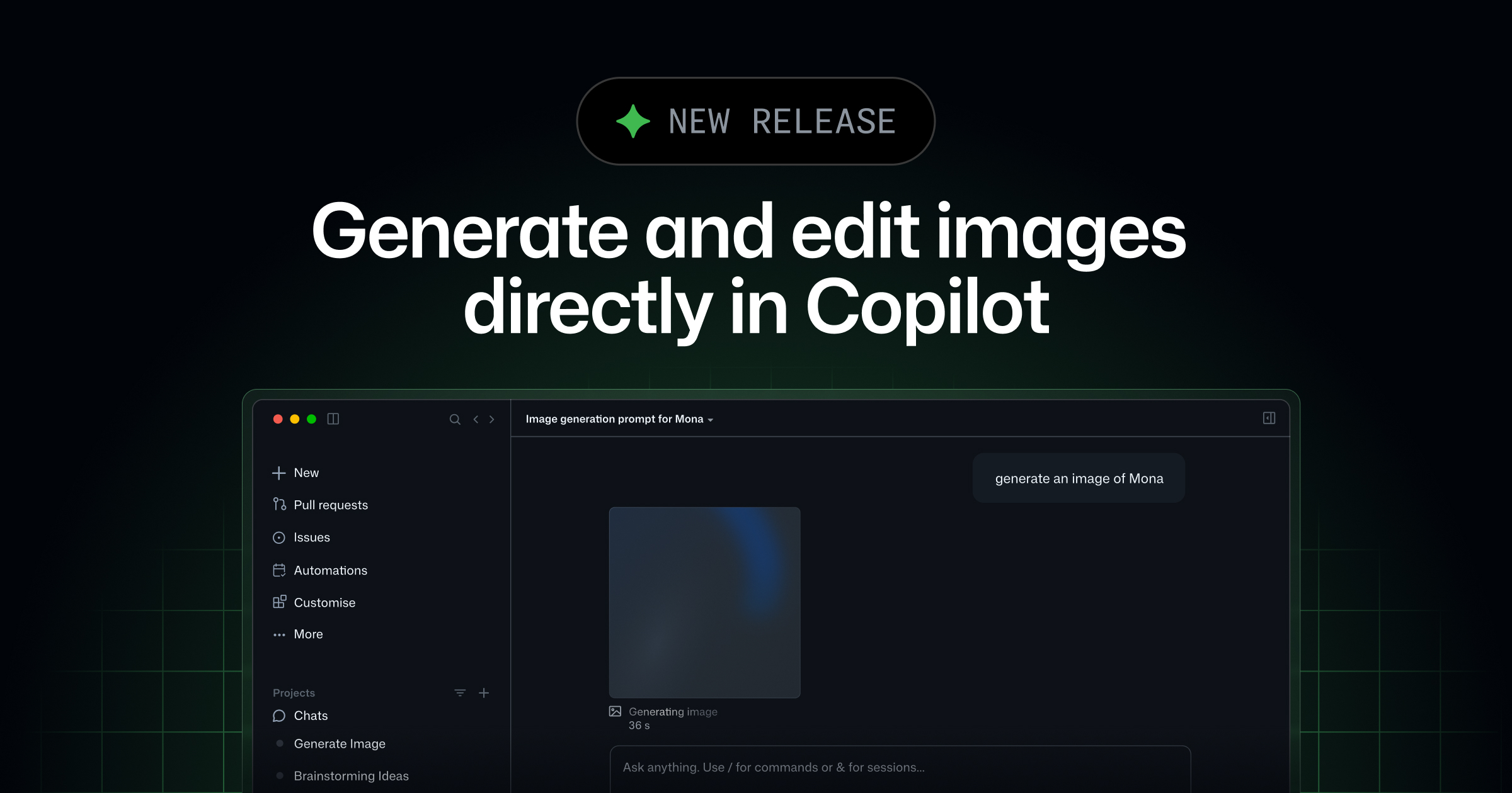 Generate and edit images directly in Copilot