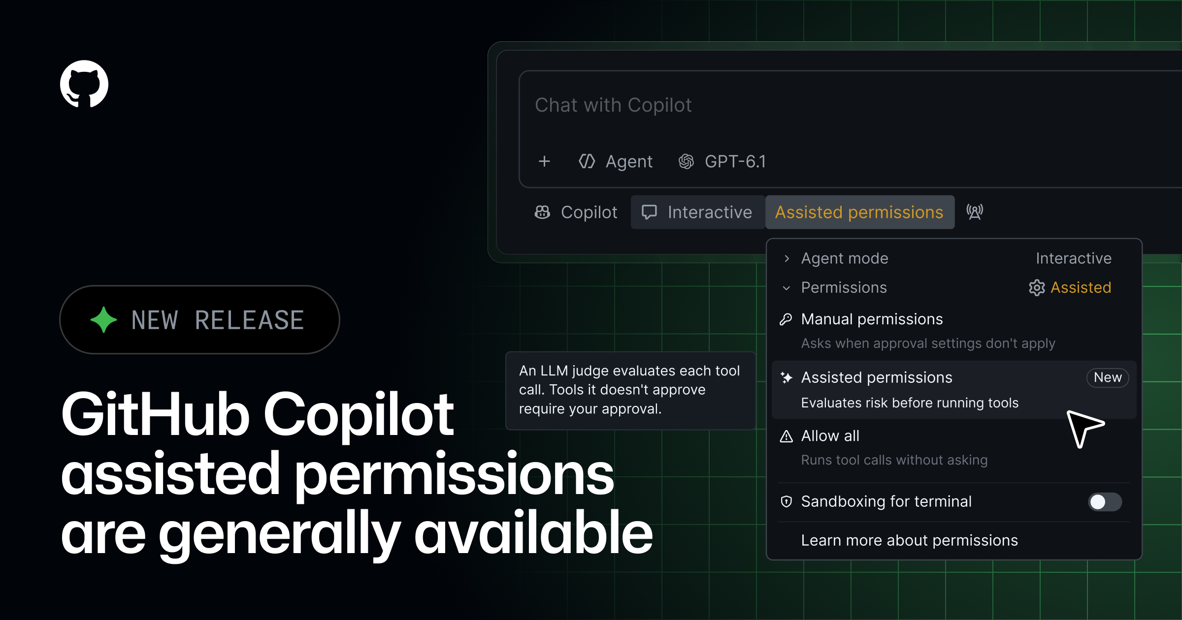 GitHub Copilot assisted permissions generally available