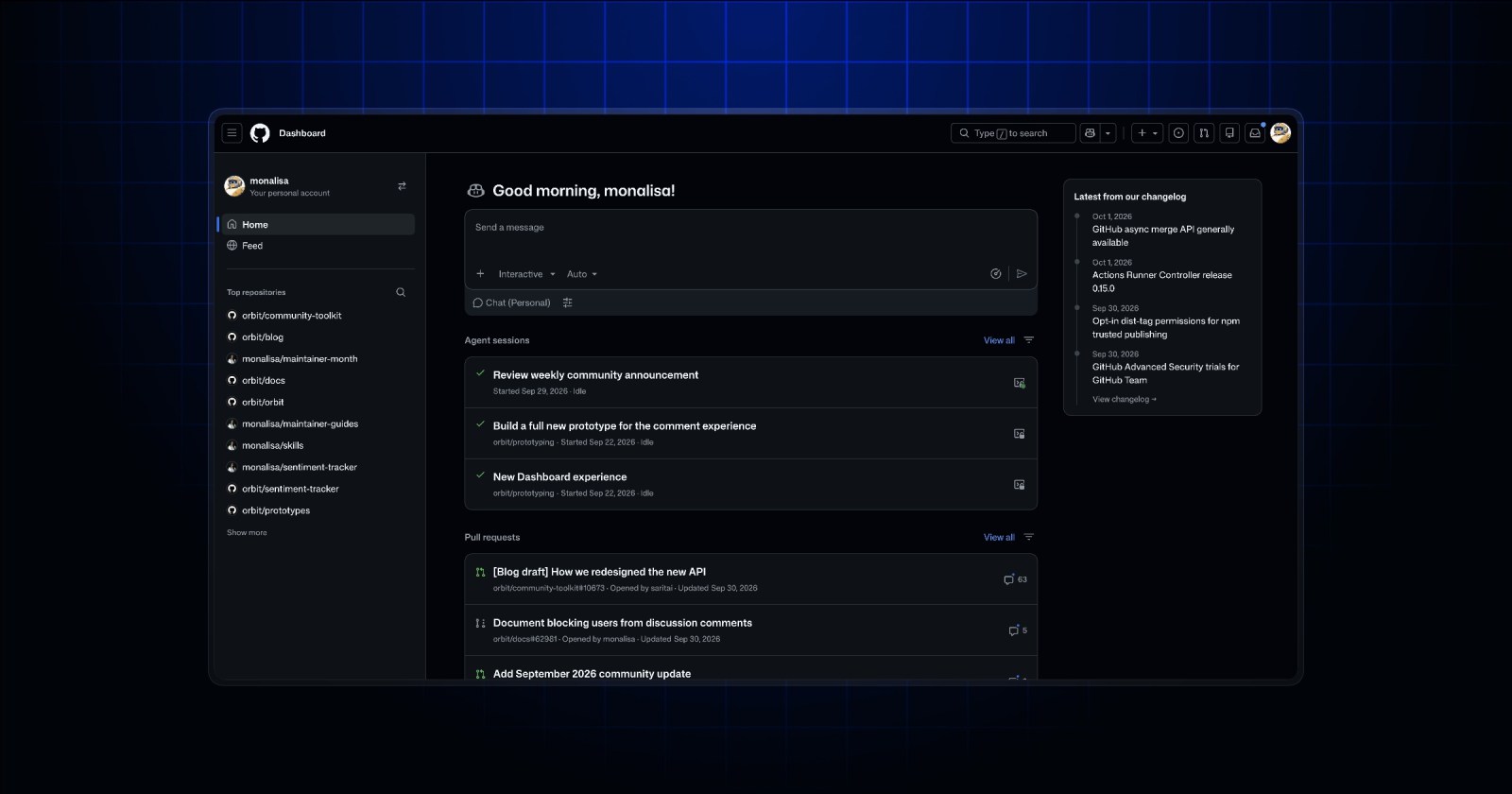 GitHub 新儀表板體驗現已成為預設